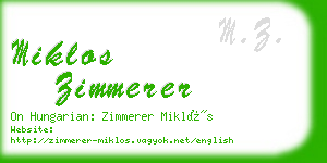 miklos zimmerer business card